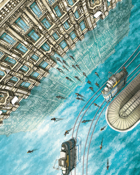 Zürich - Mosaïque d’Azur de la Paradeplatz (version A) (2017)