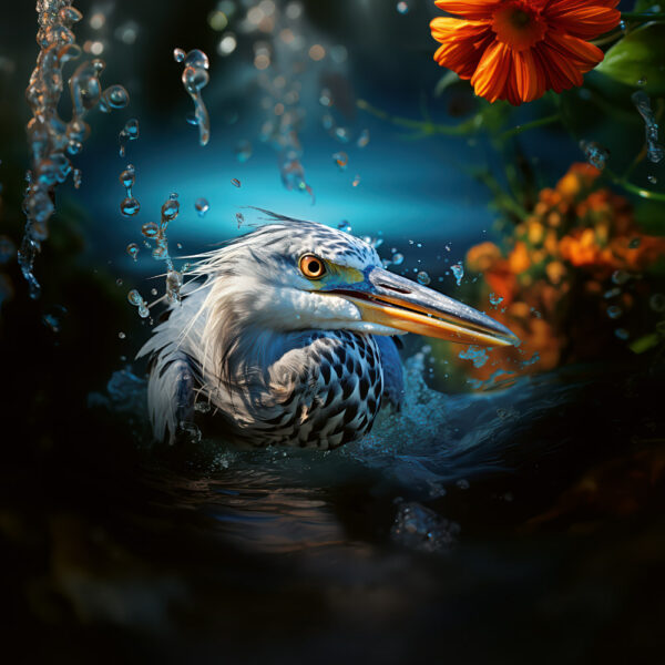 Diving Heron